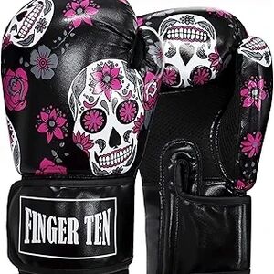 FINGER TEN Boxing Gloves Women Punching Sparring Kickboxing MMA Training